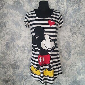 Disney Striped Mickey Mouse T-Shirt Size M